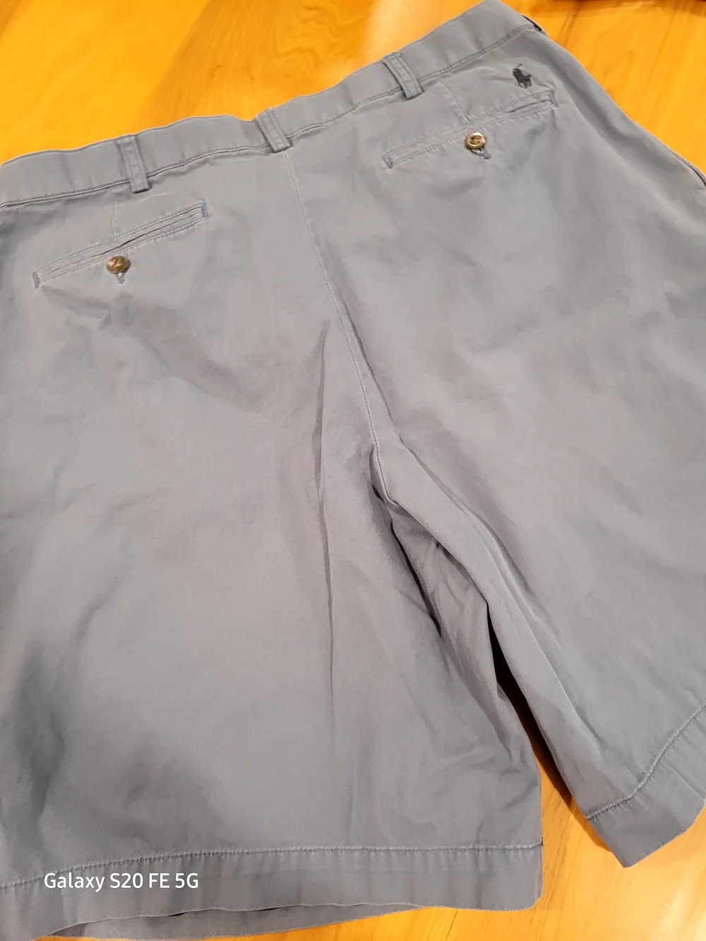 Polo by Ralph Lauren Men's Blue Pleated Cotton Shorts